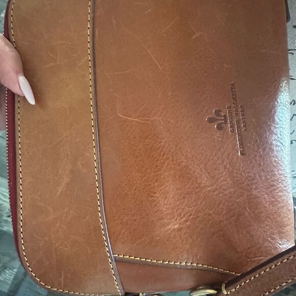 Dooney & Burke Florentine Brown Leather Crossbody Bag - Picture 10 of 12